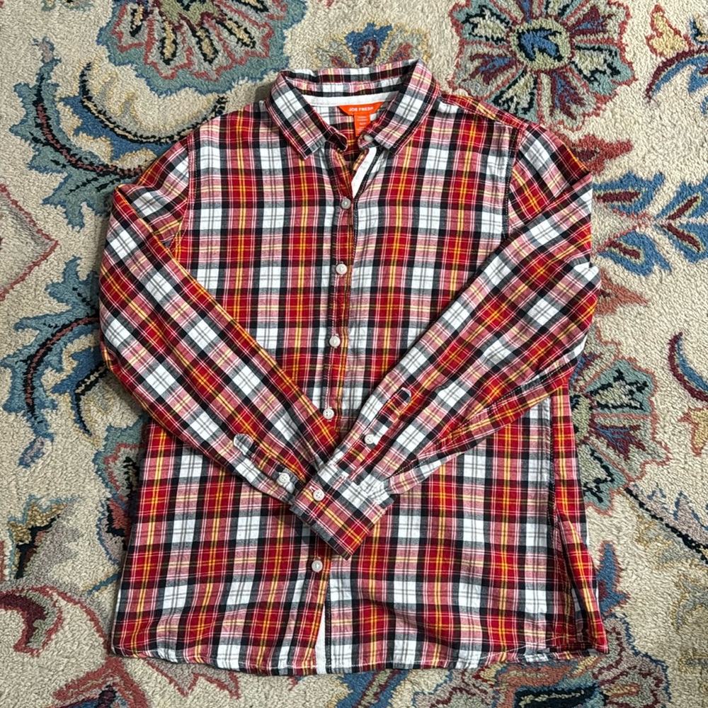 Joe Fresh 100% Cotton Plaid Button-Down Shirt
